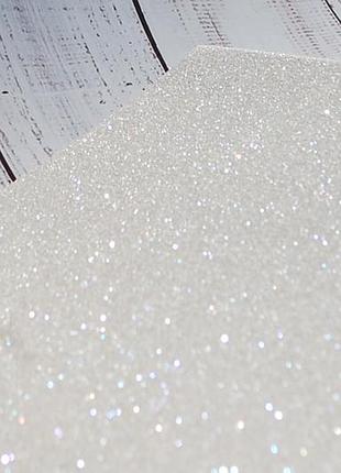 Фоамиран з глітером. білий
