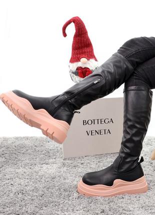 Зимові черевики bottega veneta на хутрі