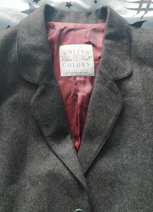 Пиджак винтажный шерсть benetton, италия5 фото