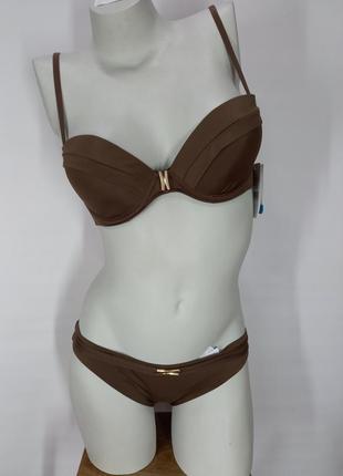 Раздельный женский купальник chantelle 6602 коричневый 70d