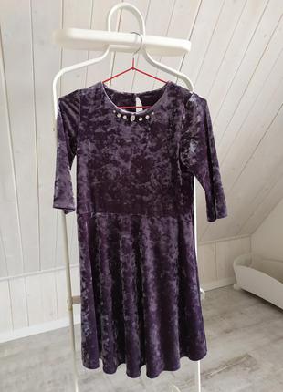 Платье велюр