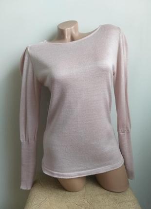 Пудровый, нежно-розовый свитер. пуловер. туника.