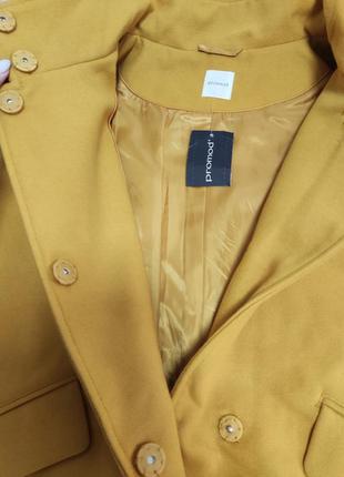 Шикарное полупальто promod, яркая трендовое пальто на стойке с карманами8 фото
