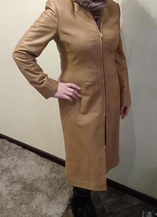 Пальто кожаное