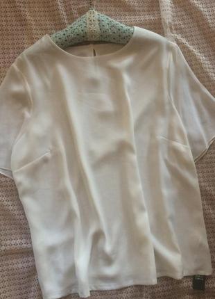 Базова біла шифонова блуза великого розміру st.michael від marks&spencer2 фото