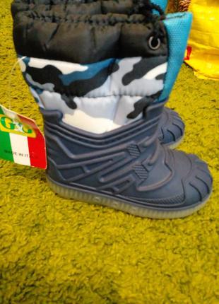 Резинові чоботи зимові утеплені для хлопчика g&g 25розмір1 фото