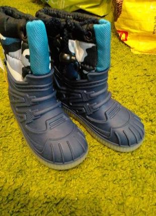 Резинові чоботи зимові утеплені для хлопчика g&g 25розмір2 фото