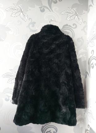 Чёрная шуба шубка еко искуственный мех меховое пальто8 фото