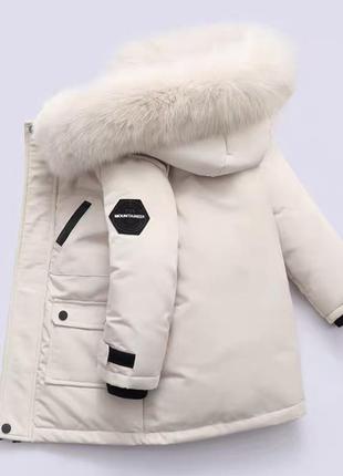 Термокуртки с натуральным меховым капюшоном