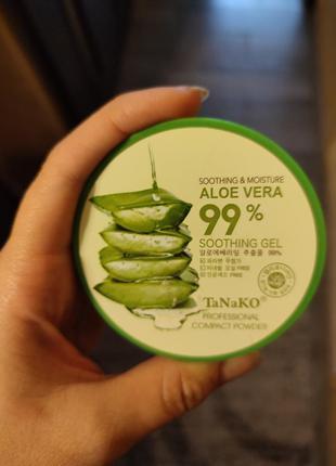 Компактная пудра tanako natural aloe vera 99 % с экстрактом алоэ вера1 фото