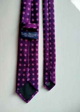 Фиолетовый галстук с цветами rael brook2 фото