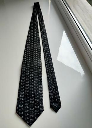 Чорний шовковий галстук1 фото