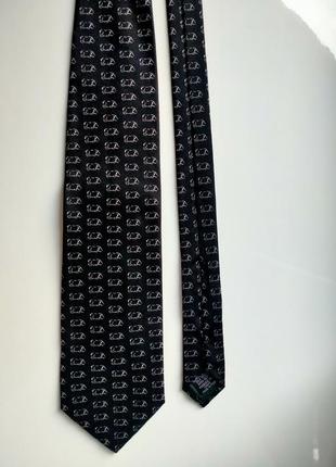 Чёрный шелковый галстук3 фото