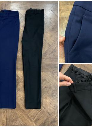 Синие брюки, черные штаны zara, размер s