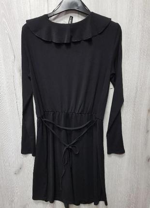 Черное платье на запахе3 фото