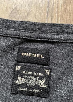 Мужской хлопковый лонгслив кофта с v образным вырезом diesel6 фото