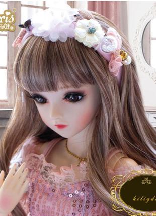 Шарнирная кукла bjd мелиса рост 60 см, 1/3, коричневый цвет волос + одежда и обувь в подарок2 фото