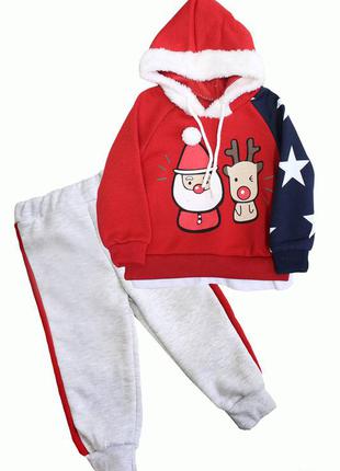 Костюм новогодний утепленный  2-ка (кофта+штаны) baby lux