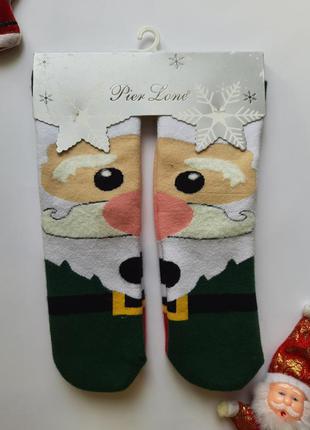 Шкарпетки жіночі махрові новорічні 2 пари на планшетці pier lone туреччина люкс якість