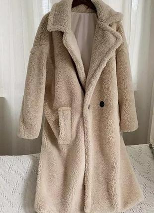 Шуба пальто тедді