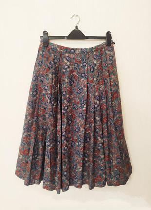 Шерстяная юбка в складку, р.161 фото