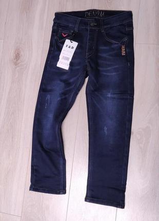Джинсы с флисовым начесом для мальчика подростковые ,f&d .венгрия, джинсы утепленные 128-.