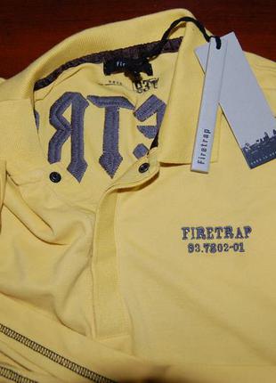 Футболка сорочка поло англійської фірми firetrap (ловець вогню) оригінал на 50-52 р (s)8 фото