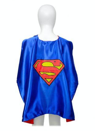 Костюм маскарадний супермен плащ та маска супергероя + подарунок2 фото