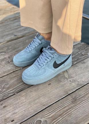 Nike air fors grey зимние женские кроссовки найк аир форс