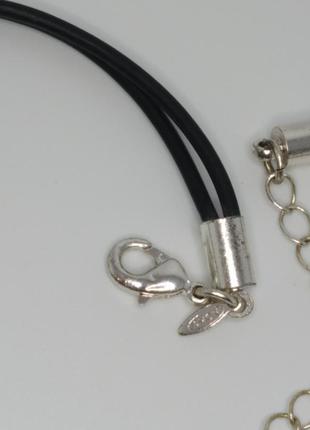 Ожерелье с подвеской каучуковый шнур4 фото