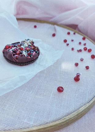 Эксклюзивная брошка/ брошь гранат