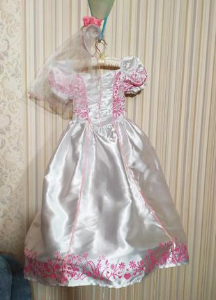 Карнавальна сукня нареченої принцеси бальна барбі для фотосесії