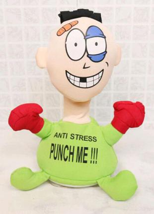 Мягкая игрушка антистресс punch me ударь меня | игрушка с музыкой и присосками5 фото