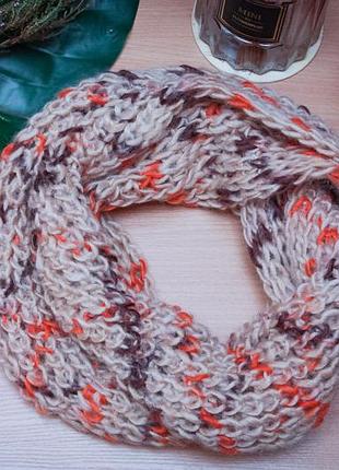 Снуд вязаный бежевый