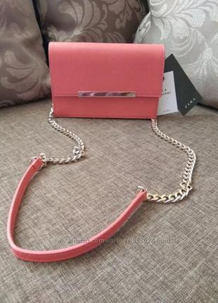 Шкіряна шкіряна сумка клатч від zara3 фото