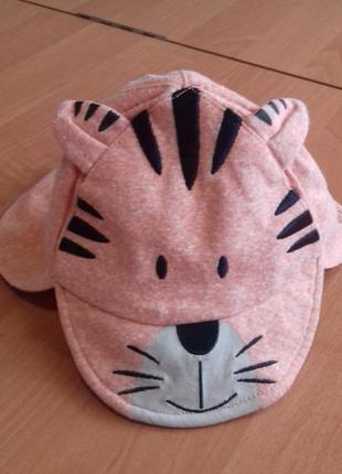 Шапочка, кепка с головой тигренка на 12-18 месяцев.2 фото