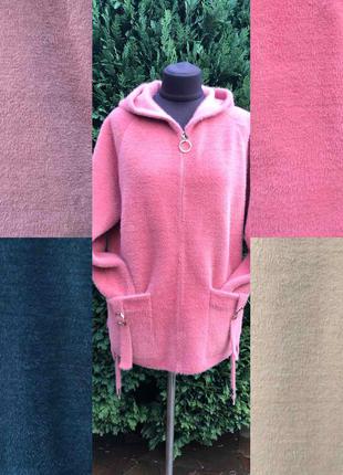 Шикарное пальто с шерстью альпаки турция 🇹🇷🇹🇷с капюшоном