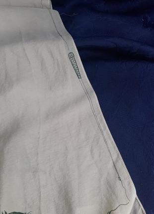 Polo silk шарф палантин з принтом коні гра поло ніжний оливковий вінтаж 100% натуральний шовк кінь кінь9 фото