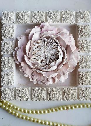 Декоративна картина "піоновидна троянда" панно з квіткою2 фото