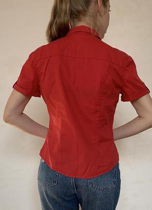 Красная блузка lacoste2 фото