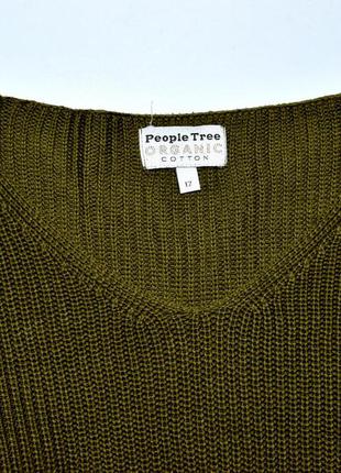 People tree пуловер из органик котона цвета хаки.л.12.406 фото