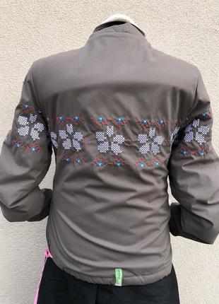 Куртка на меху,спортивная,анорак,кофта на меху с вышивкой,толстовка,свитшот5 фото
