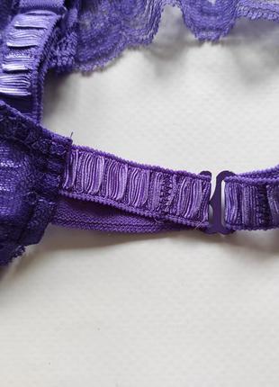 Пояс для чулок фиолетовый кружевной фирменный escora секси эротик9 фото