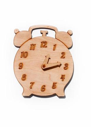 Заготовка для бизиборда деревянные часы будильник со стрелками дерев'яні годинники для бізіборда2 фото