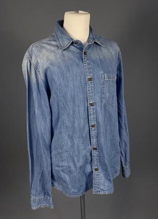 Рубашка джинсовая jack and jones, винтажная, качественная