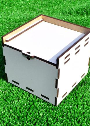 Біла коробка лдвп 8х8х7 см подарункова маленька коробочка для подарунка білого кольору