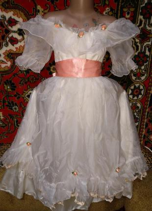 Красивое бальное нарядное платье для принцессы винтаж винтажное праздник выпускной утренник