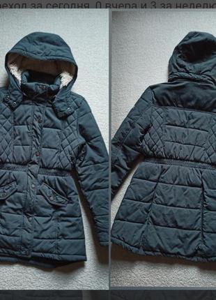 Довга куртка/ тепле пальто на 13-14 років.