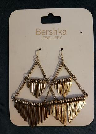 Сережки кульчики bershka золотисті