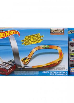 Трек hot wheels x2586 "шалена вісімка" з 6 машинками